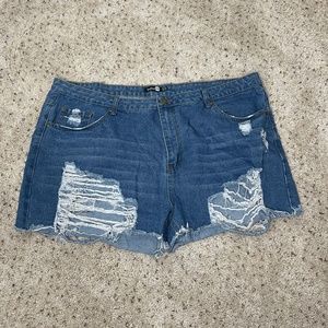 Ripped Jean Shorts